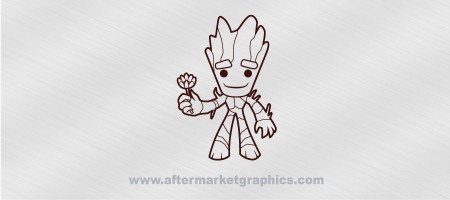 Groot with Flower Decal
